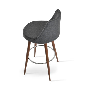 Soho Concept Martini Ana Barstools & Counterstools - Ergonomic Wool Upholstery, 10-year Guarantee, Dark Grey Dark Grey,Walnut  Soho-concept-dining-chair-08970