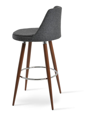 Soho Concept Martini Ana Barstools & Counterstools - Ergonomic Wool Upholstery, 10-year Guarantee, Dark Grey Dark Grey,Walnut  Soho-concept-dining-chair-06947