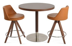 Soho Concept Martini Pr. Premium Wood Barstools & Counterstools In Camira Era Fabric - 10 Year Guarantee! Walnut  Soho-concept-dining-chair-08975