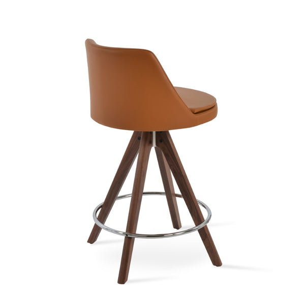 Soho Concept Martini Pyramid Barstools & Counterstools - Ergonomic Camira Era Fabric, Solid Wood, 10-year Guarantee Walnut  Soho-concept-dining-chair-06949