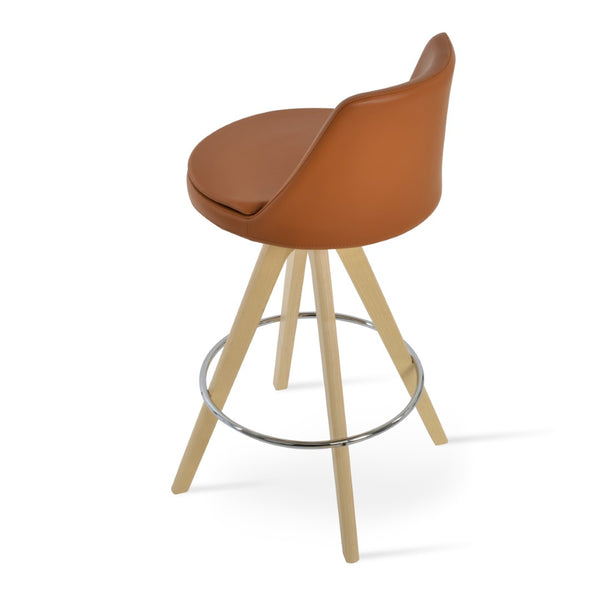Soho Concept Martini Pyramid Wood Barstools & Counterstools - Elegant Swivel Design In Camira Fabric & 10-year Warranty Natural,Ash  Soho-concept-dining-chair-06948