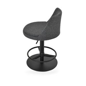 Soho Concept Martini Piston Stool - Stylish Full Footrest Barstools In Durable Camira Blazer Wool, Dark Grey/Black Dark Grey,Black  Soho-concept-dining-chair-06942