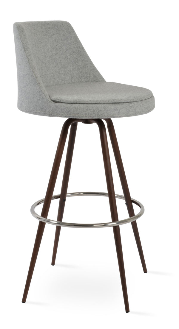 Soho Concept Martini Max Swivel Barstools And Counterstools In Stylish Camira Era Fabric – 10-year Guarantee! Walnut,Silver Steel Tubular Legs Black ,S.Steel ,Walnut Finish,Brass Soho-concept-dining-chair-08986