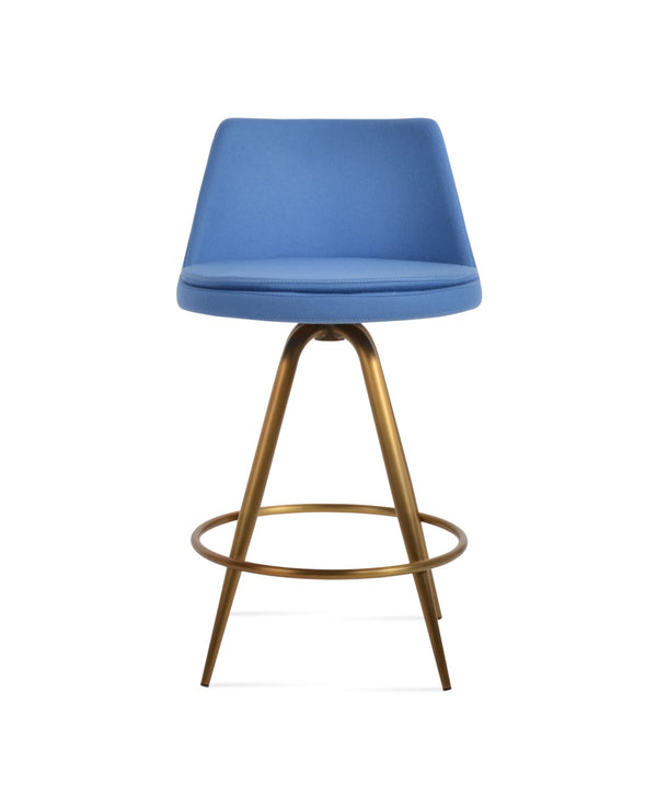 Soho Concept Martini Max Barstools & Counterstools In Camira Blazer Wool - Stylish Swivel Design, 10-year Guarantee Brass Steel Tubular Legs Black ,S.Steel ,Walnut Finish,Brass Soho-concept-dining-chair-08982