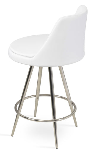 Soho Concept Martini Max Swivel Barstools And Counterstools In Stylish Camira Era Fabric – 10-year Guarantee! White Steel Tubular Legs Black ,S.Steel ,Walnut Finish,Brass Soho-concept-dining-chair-08990