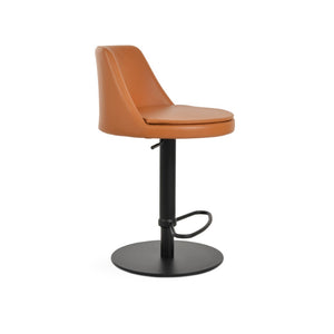 Soho Concept Martini Piston Barstools & Counterstools - Stylish Adjustable Seating In Durable Camira Era Fabric Black  Soho-concept-dining-chair-06956