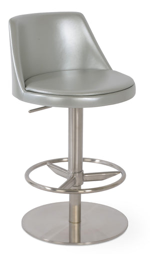 Soho Concept Martini Piston Barstools & Counterstools - Adjustable Height, Durable Camira Fabric, 10-year Guarantee Silver  Soho-concept-dining-chair-06957