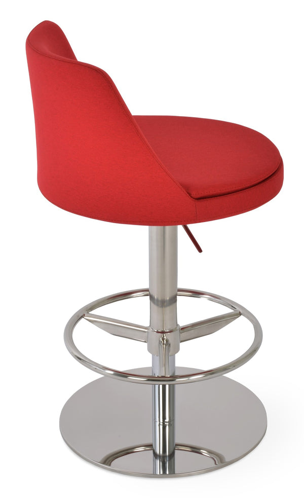 Soho Concept Martini Piston Barstools & Counterstools - Adjustable Height, Durable Camira Fabric, 10-year Guarantee Red  Soho-concept-dining-chair-09011