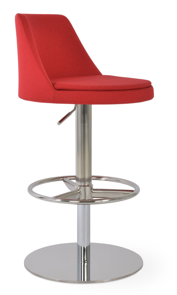 Soho Concept Martini Piston Barstools & Counterstools - Adjustable Height, Durable Camira Fabric, 10-year Guarantee Red  Soho-concept-dining-chair-06958