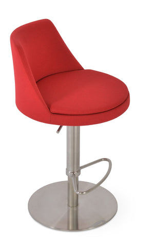 Soho Concept Martini Piston Barstools & Counterstools - Stylish Adjustable Seating In Durable Camira Era Fabric Red  Soho-concept-dining-chair-09015