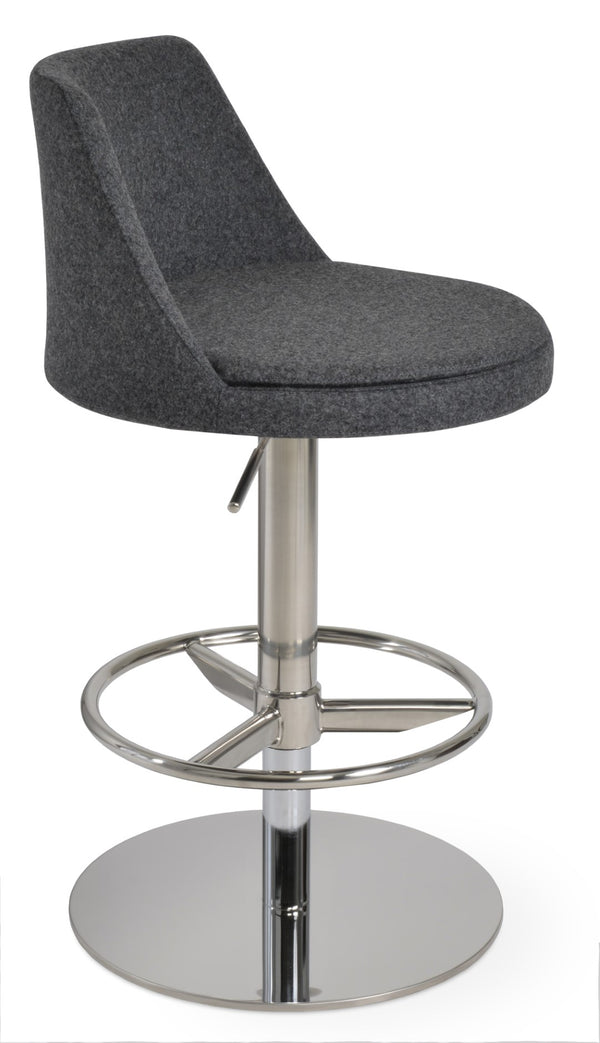 Soho Concept Martini Piston Barstools & Counterstools - Adjustable Height, Durable Camira Fabric, 10-year Guarantee Dark Grey  Soho-concept-dining-chair-09021