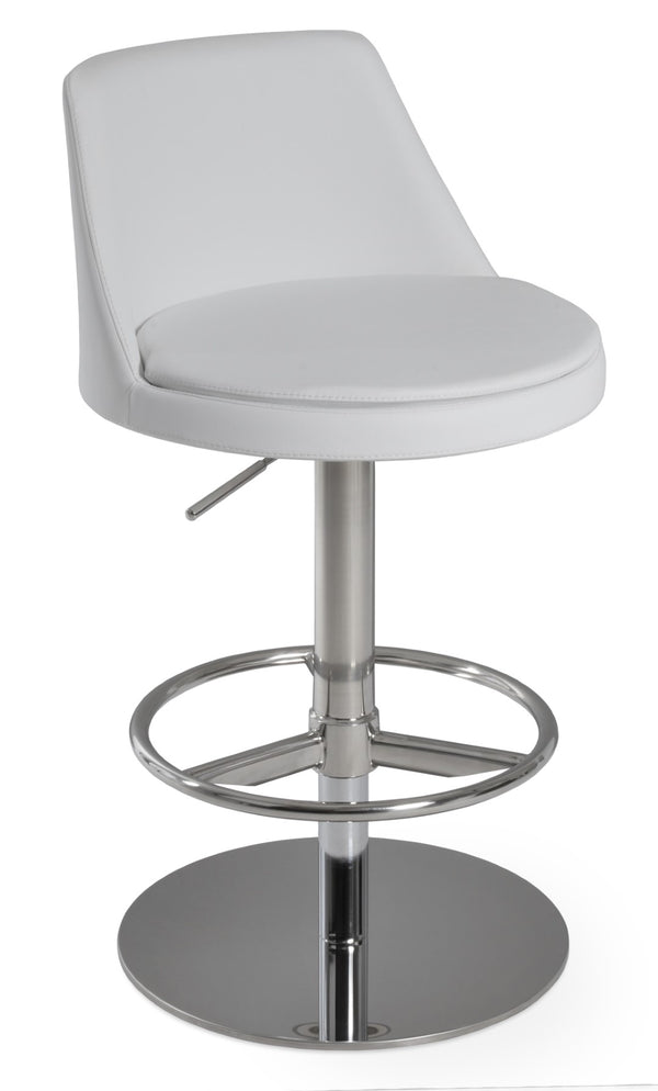 Soho Concept Martini Piston Barstools & Counterstools - Adjustable Height, Durable Camira Fabric, 10-year Guarantee White  Soho-concept-dining-chair-09020