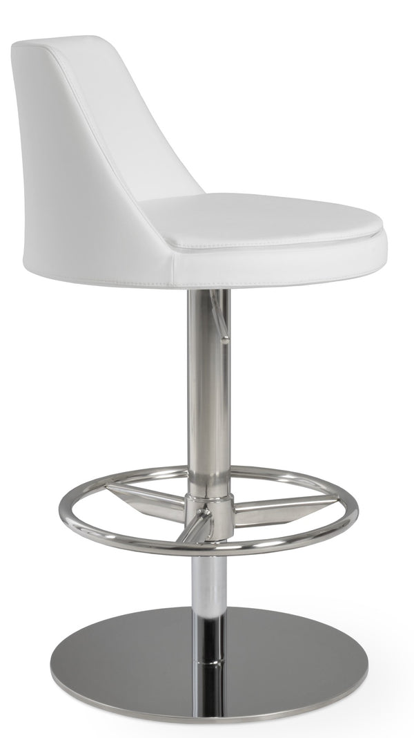 Soho Concept Martini Piston Barstools & Counterstools - Adjustable Height, Durable Camira Fabric, 10-year Guarantee White  Soho-concept-dining-chair-06960