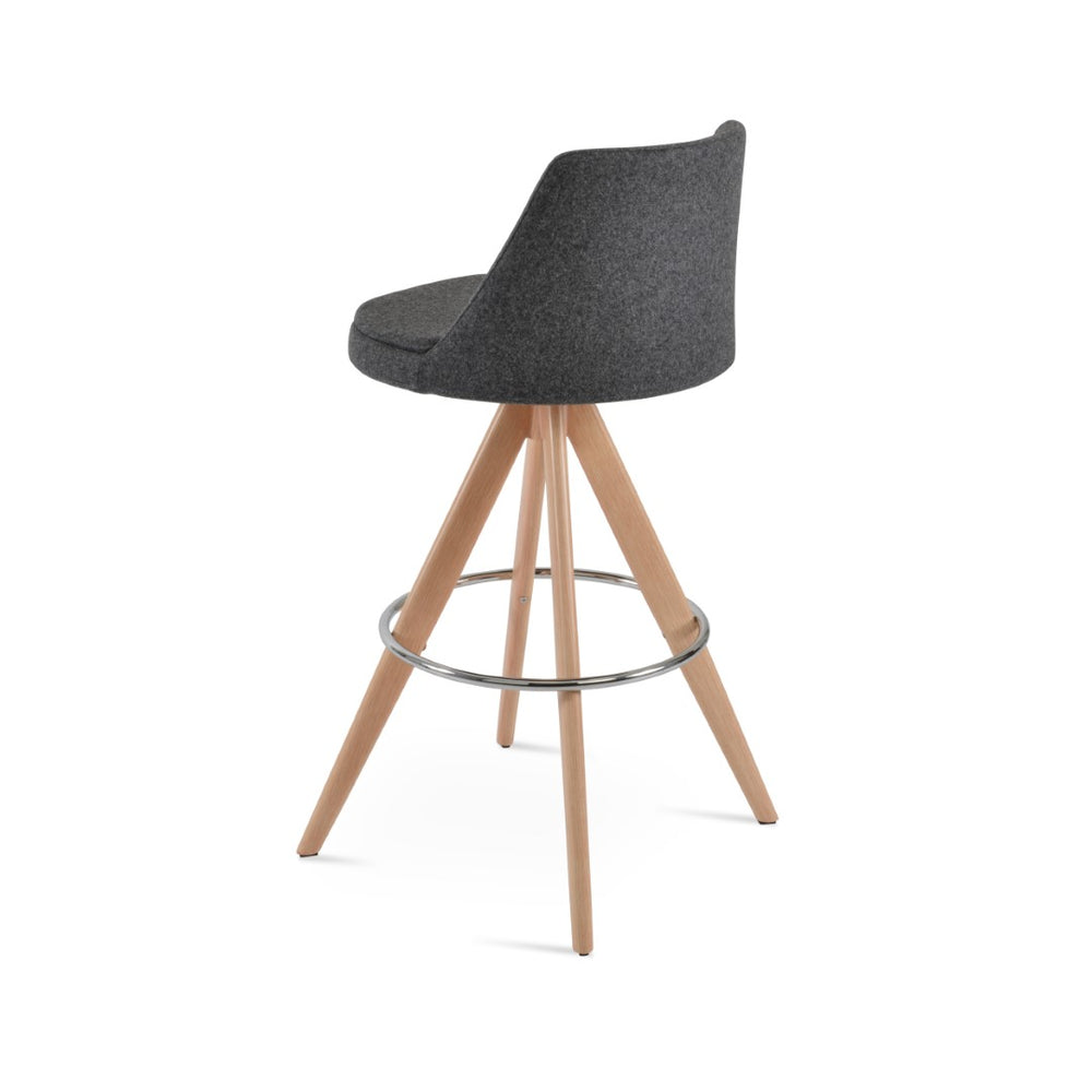 Soho Concept Martini Pyramid-mw Barstools & Counterstools In Camira Wool - 10-year Guarantee, Stylish Design! Natural,Dark Grey  Soho-concept-dining-chair-09023