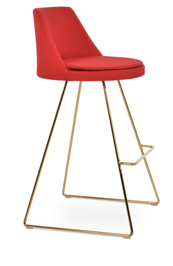 Soho Concept Martini Wire Barstools & Counterstools - Stylish, Durable Camira Fabric With 10-year Warranty! Red  Soho-concept-dining-chair-09045