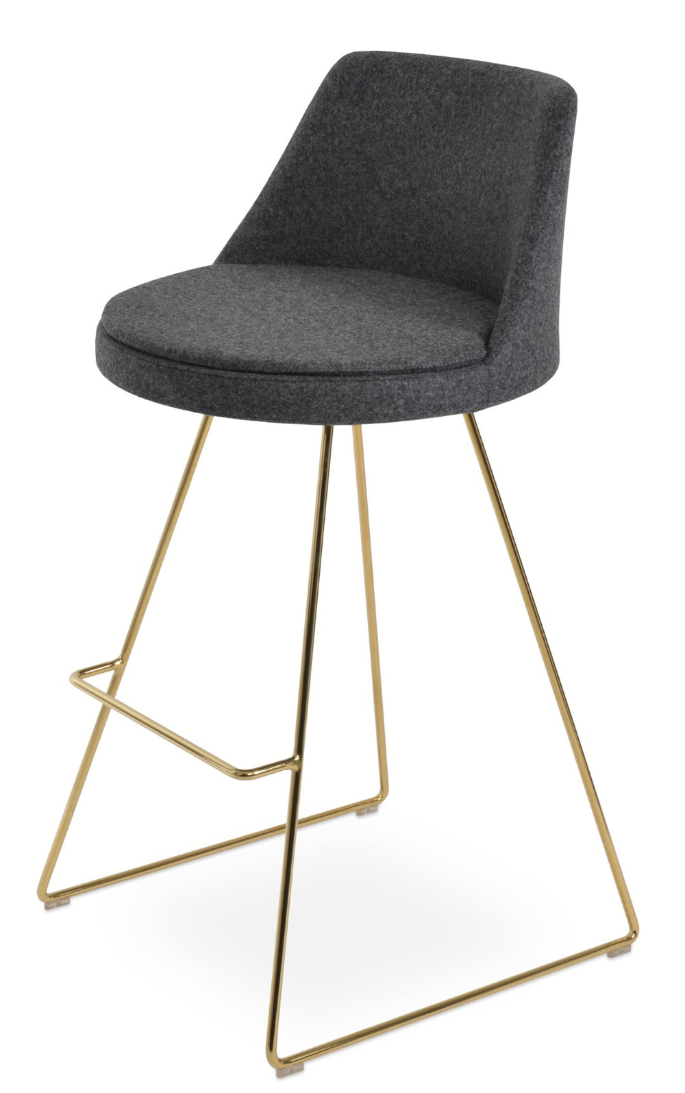 Soho Concept Martini Wire Barstools & Counterstools: Premium Camira Blazer Wool, 10-year Guarantee, Modern Design Chrome,Silver  Soho-concept-dining-chair-09033