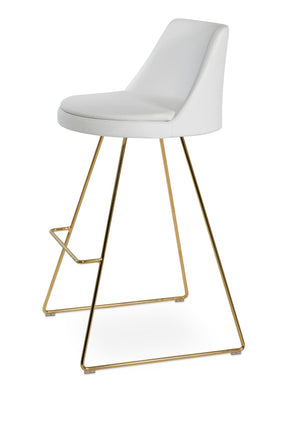 Soho Concept Martini Wire Barstools & Counterstools - Stylish, Durable Camira Fabric With 10-year Warranty! Gold,White  Soho-concept-dining-chair-09034