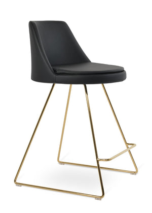 Soho Concept Martini Wire Barstools & Counterstools - Stylish, Durable Camira Fabric With 10-year Warranty! Gold,Black  Soho-concept-dining-chair-09044