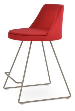Soho Concept Martini Wire Barstools & Counterstools - Stylish, Durable Camira Fabric With 10-year Warranty! Red  Soho-concept-dining-chair-06965