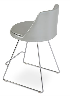 Soho Concept Martini Wire Barstools & Counterstools - Stylish, Durable Camira Fabric With 10-year Warranty! Chrome,Silver  Soho-concept-dining-chair-09042