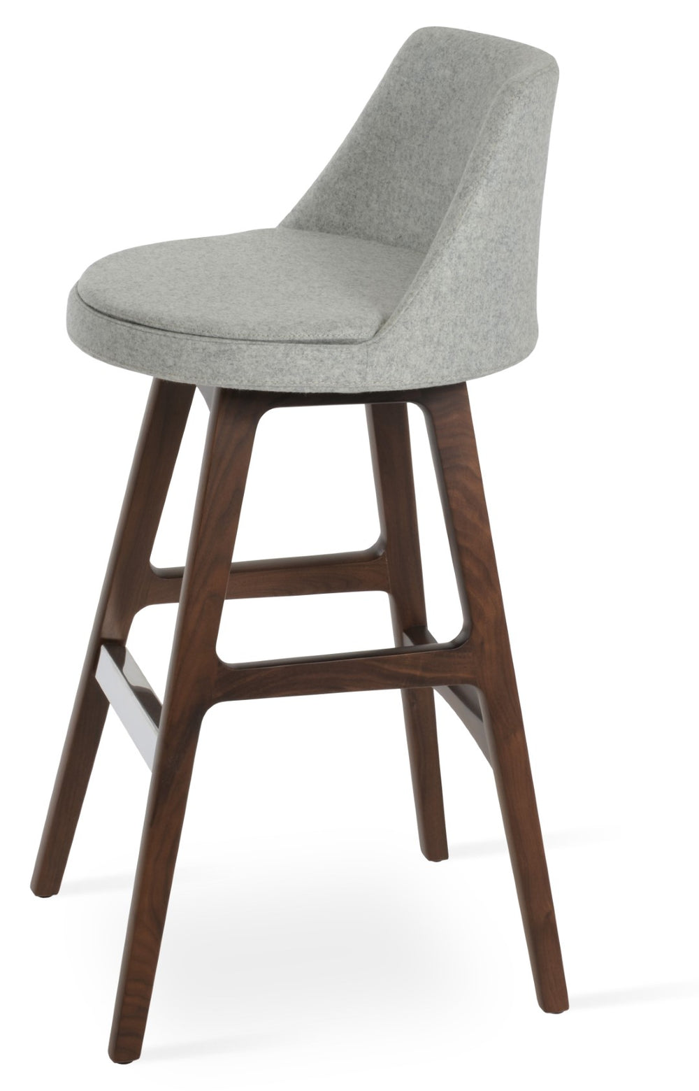 Soho Concept Martini Pr. Wood Barstools & Counterstools - Elegant Camira Blazer Wool, 10-year Guarantee, Walnut Walnut  Soho-concept-dining-chair-09054