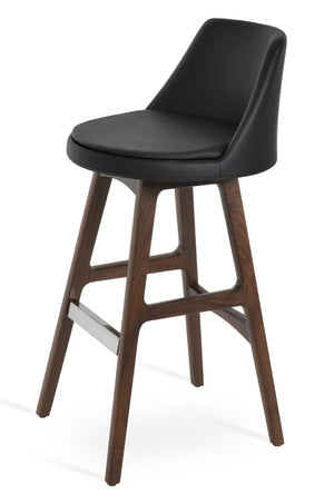Soho Concept Martini Pr. Premium Wood Barstools & Counterstools In Camira Era Fabric - 10 Year Guarantee! Walnut,Black  Soho-concept-dining-chair-09048