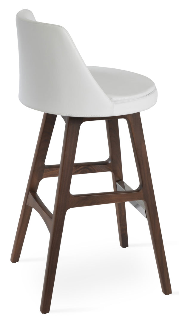 Soho Concept Martini Pr. Premium Wood Barstools & Counterstools In Camira Era Fabric - 10 Year Guarantee! Walnut,White  Soho-concept-dining-chair-06966