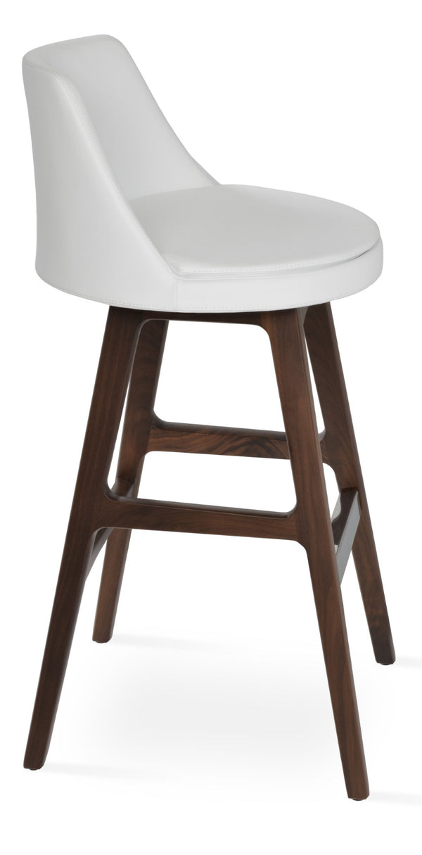 Soho Concept Martini Pr. Premium Wood Barstools & Counterstools In Camira Era Fabric - 10 Year Guarantee! Walnut,White  Soho-concept-dining-chair-09049