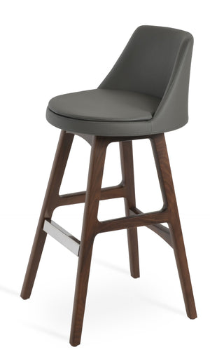 Soho Concept Martini Pr. Premium Wood Barstools & Counterstools In Camira Era Fabric - 10 Year Guarantee! Walnut,Grey  Soho-concept-dining-chair-09046