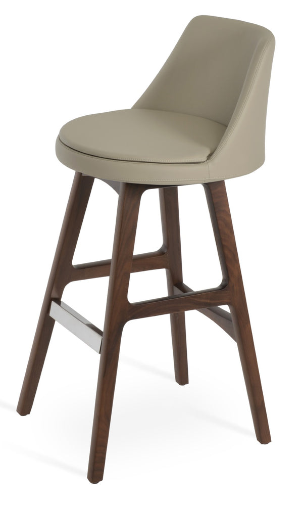 Soho Concept Martini Pr. Premium Wood Barstools & Counterstools In Camira Era Fabric - 10 Year Guarantee! Walnut  Soho-concept-dining-chair-09047