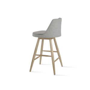 Soho Concept Martini Baba Barstools & Counterstools - Premium Camira Wool, Solid Wood Base, 10-year Guarantee Silver,White  Soho-concept-dining-chair-08915