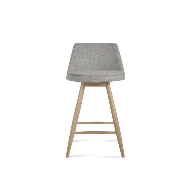 Soho Concept Martini Baba Barstools & Counterstools - Premium Camira Wool, Solid Wood Base, 10-year Guarantee Silver,White  Soho-concept-dining-chair-06925