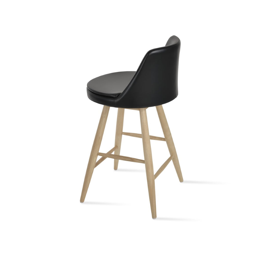 Soho Concept Martini Baba Barstools & Counterstools - Elegant Teak & Natural Sungkai, 10-year Fabric Guarantee Red  Soho-concept-dining-chair-08957