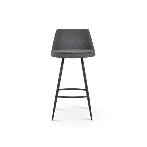 Soho Concept Martini Galata Barstools & Counterstools - Elegant Camira Era Fabric, 10-year Guarantee, Stylish Design Black,Dark Grey Steel Tubular Legs Soho-concept-dining-chair-06929