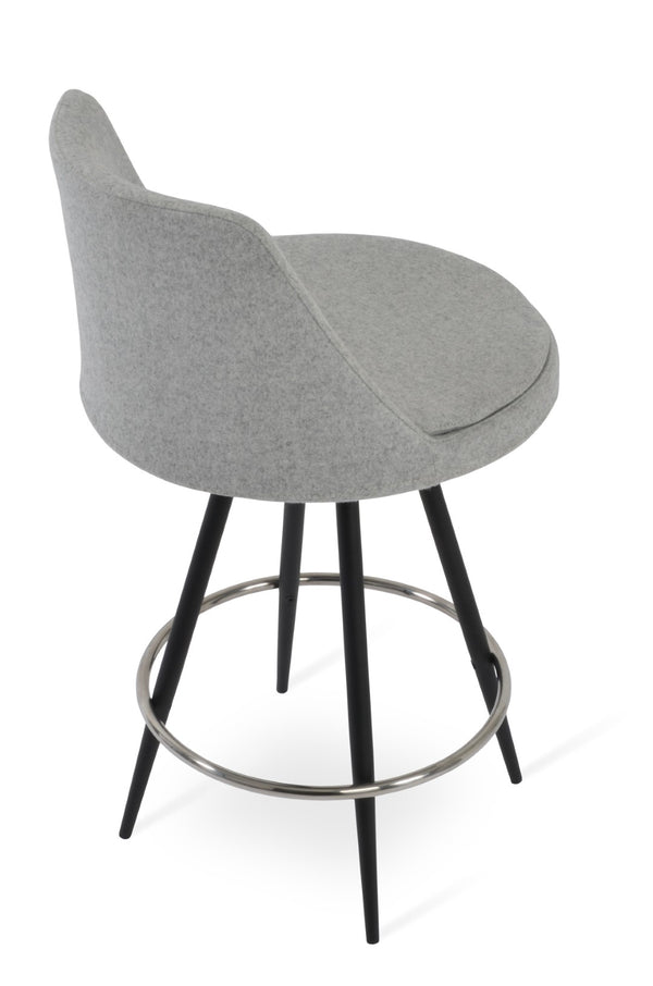 Soho Concept Martini Max Barstools & Counterstools In Camira Blazer Wool - Stylish Swivel Design, 10-year Guarantee Black,Silver Steel Tubular Legs Black ,S.Steel ,Walnut Finish,Brass Soho-concept-dining-chair-08927