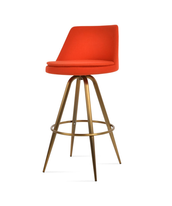 Soho Concept Martini Max Swivel Barstools And Counterstools In Stylish Camira Era Fabric – 10-year Guarantee! Brass,Orange Steel Tubular Legs Black ,S.Steel ,Walnut Finish,Brass Soho-concept-dining-chair-06930