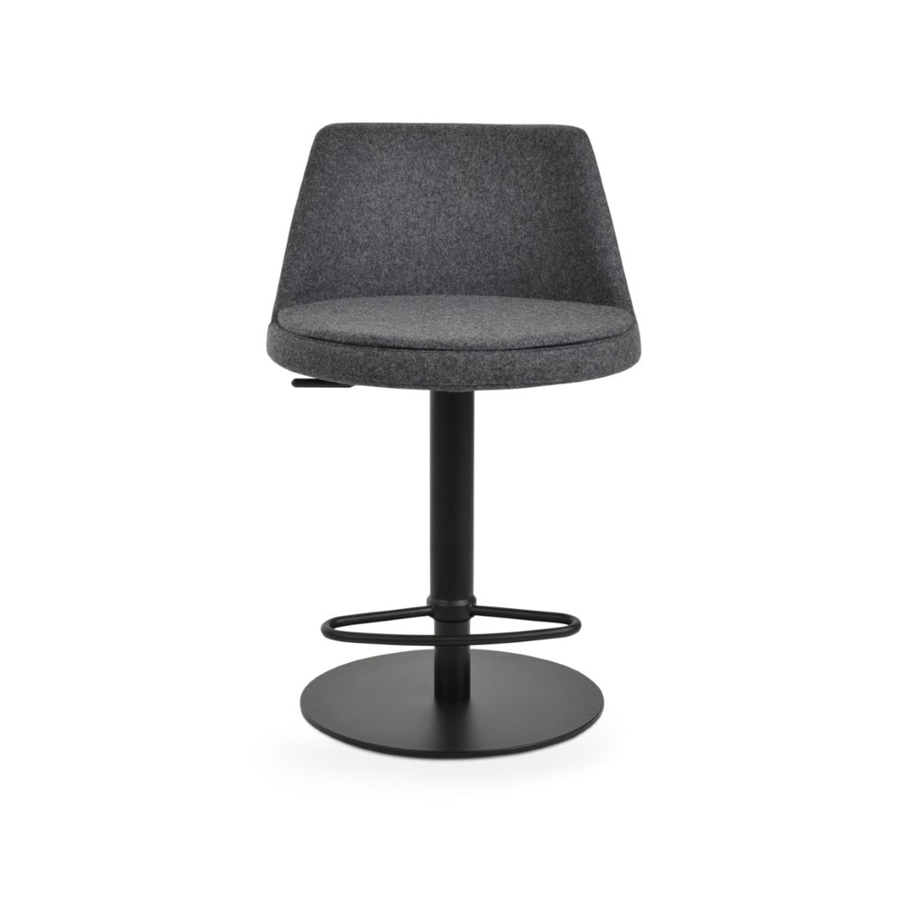 Soho Concept Martini Piston Barstools & Counterstools - Premium Camira Wool, Adjustable Heights, 10-year Warranty Dark Grey,Black  Soho-concept-dining-chair-06932