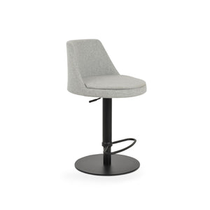 Soho Concept Martini Adjustable Piston Barstools In Luxurious Camira Wool – Stylish Silver & Black Finishes Silver,Black  Soho-concept-dining-chair-08935
