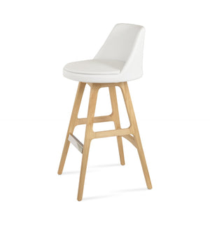 Soho Concept Martini Pr. Premium Wood Barstools & Counterstools In Camira Era Fabric - 10 Year Guarantee! White  Soho-concept-dining-chair-08936