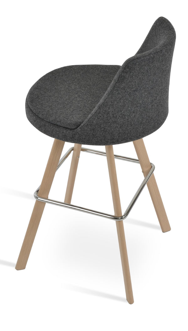 Soho Concept Martini Ana Barstools & Counterstools - Stylish Seating In Camira Era Fabric With 10-year Warranty Dark Grey,Natural  Soho-concept-dining-chair-08939