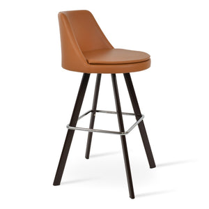 Soho Concept Martini Pr. Premium Wood Barstools & Counterstools In Camira Era Fabric - 10 Year Guarantee! Walnut  Soho-concept-dining-chair-08938