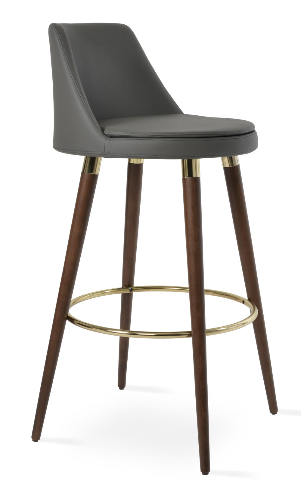 Soho Concept Martini Dr. Wood Barstools & Counterstools - Stylish Beech Finish, Camira Fabric, 10-year Guarantee Walnut,Gold,Grey  Soho-concept-dining-chair-08940