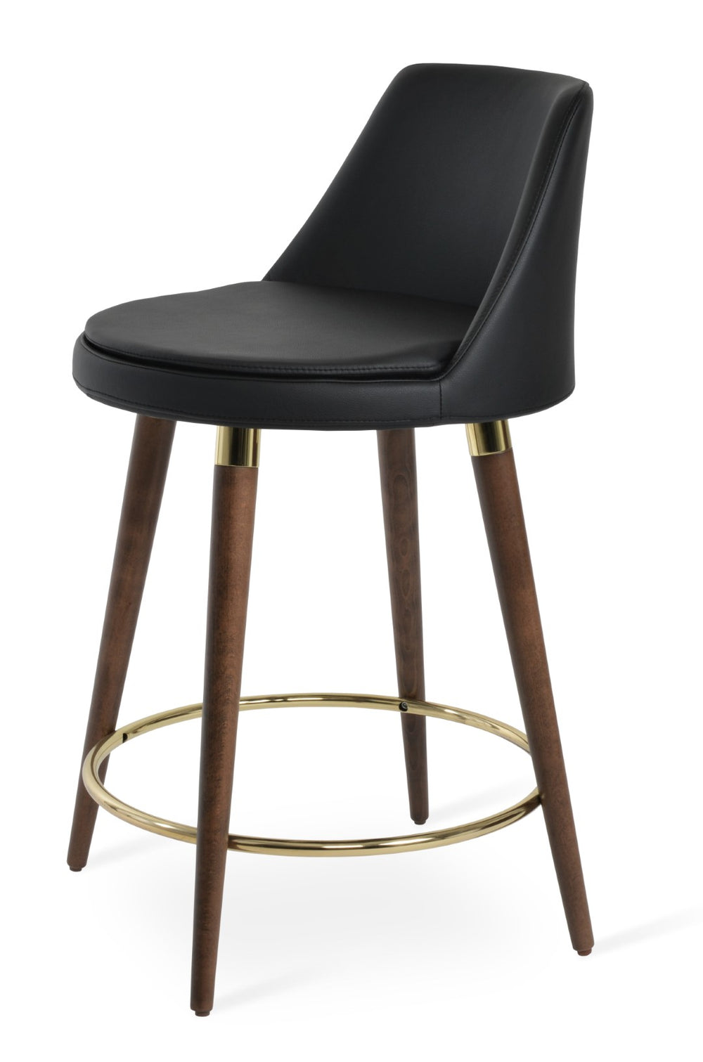 Soho Concept Martini Dr. Wood Barstools & Counterstools - Stylish Beech Finish, Camira Fabric, 10-year Guarantee Walnut,Gold,Grey  Soho-concept-dining-chair-08940
