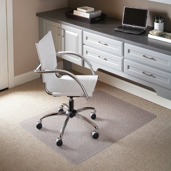 English Elm Jackson 36'' x 48'' Clear Vinyl Carpet Chair Mat for Low-Pile Carpets – Durable, Safe, & Stylish! MAT-121704-GG