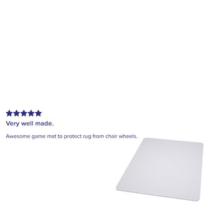 English Elm Jackson 36'' x 48'' Clear Vinyl Carpet Chair Mat for Low-Pile Carpets – Durable, Safe, & Stylish! MAT-121704-GG