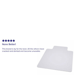 English Elm Jackson 36'' x 48'' Big & Tall Chair Mat - Heavy-Duty 400 lb Capacity, Slip-Resistant Vinyl Design MAT-124086-GG