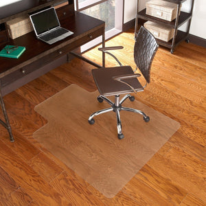 English Elm Jackson 36'' x 48'' Clear Vinyl Hard Floor Chair Mat with Lip - Durable, Slip-Resistant, & Eco-Friendly MAT-131858-GG