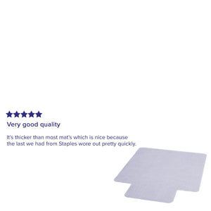 English Elm Jackson 36'' x 48'' Clear Carpet Chair Mat with Lip – Durable, Slip-Resistant Protection for Your Floor MAT-CM11113FD-GG