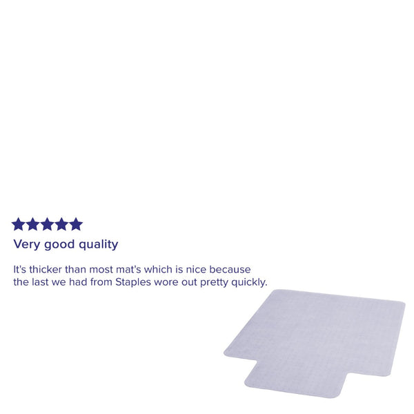 English Elm Jackson 36'' x 48'' Clear Carpet Chair Mat with Lip – Durable, Slip-Resistant Protection for Your Floor MAT-CM11113FD-GG