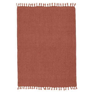 Jaipur Living Jaipur Living Lisabet Linen Throw Blanket with Knotted Fringe for Farmhouse Decor Pink THR100193